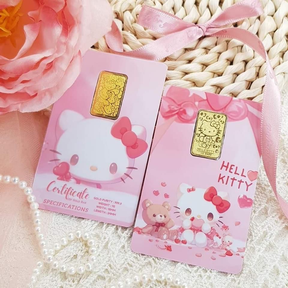 KEDAI EMAS ROSMERAH HELLO KITTY 999.9 GOLD BAR 1 GRAM 1克 金片&hellip;