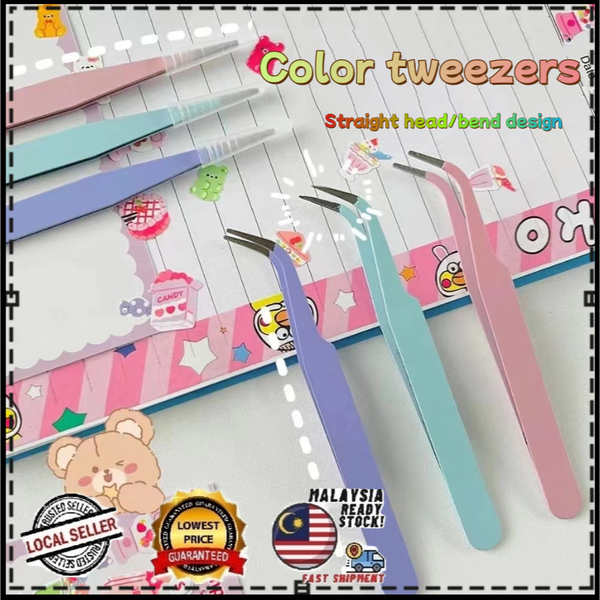 Tweezer / Eyelash Tweezer Anti static Makeup Tools Open Tools Phone Repair Anti-static Straight Curved Pointed Head