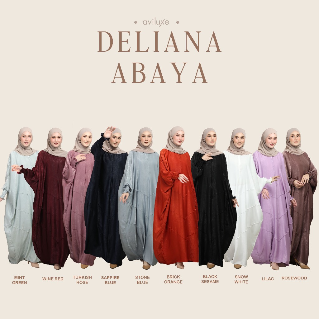 DELIANA ABAYA FREESIZE FIT TILL 3XL