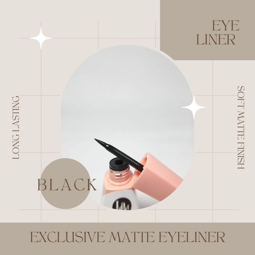 EYE LINER MATTE / CELAK HITAM - waterproof tak comot bawah mata
