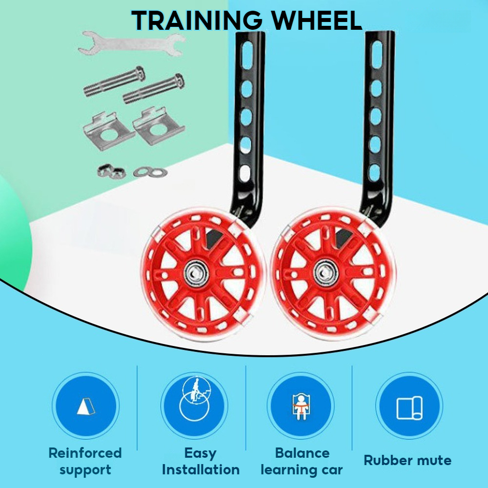 1pair Bike Training wheel 12-20 inch Roda Tepi Bike Stabilisers Cycling Training Wheels