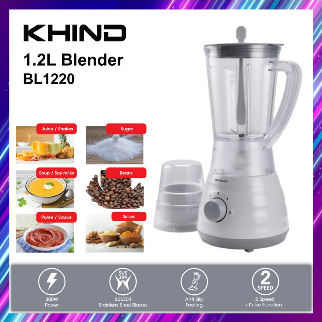 KHIND 1.2L Blender BL1220 / Mesin blender pengisar blender Buah Mesin Bawang elektrik