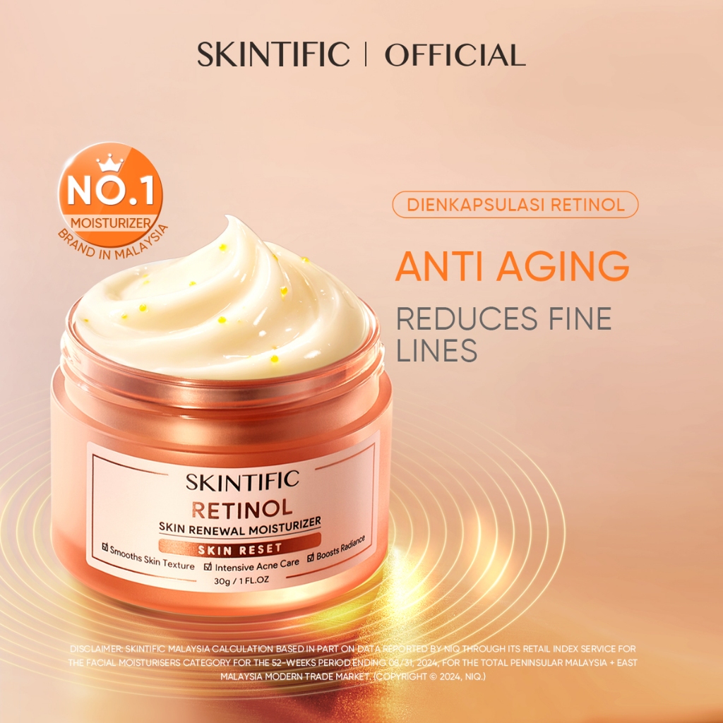 SKINTIFIC Retinol Skin Renewal Moisturizer skincare Retinol Moisturiser brightening Face Anti-Aging Night Cream