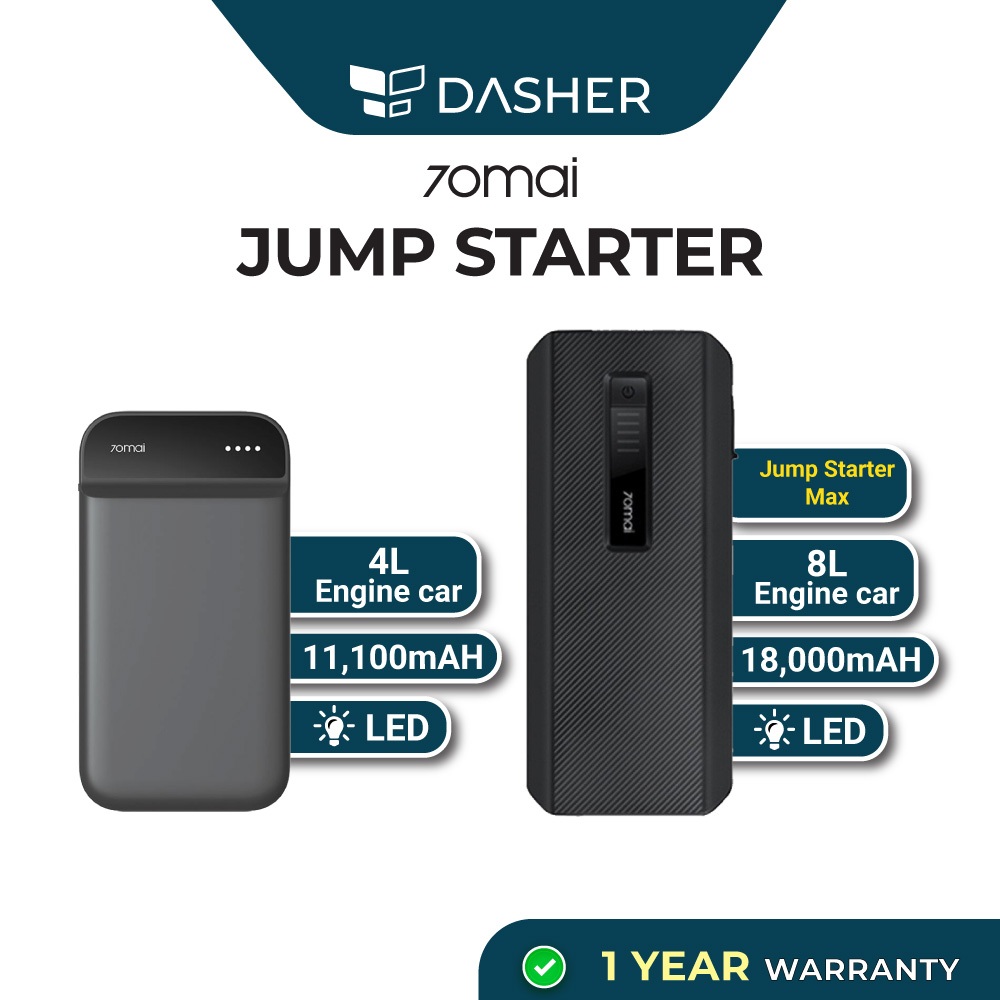 70mai Jump Starter/Max Rechargeable Power Bank with Starter Fast Startup Emergency Used for Car Emergency,Built in LED