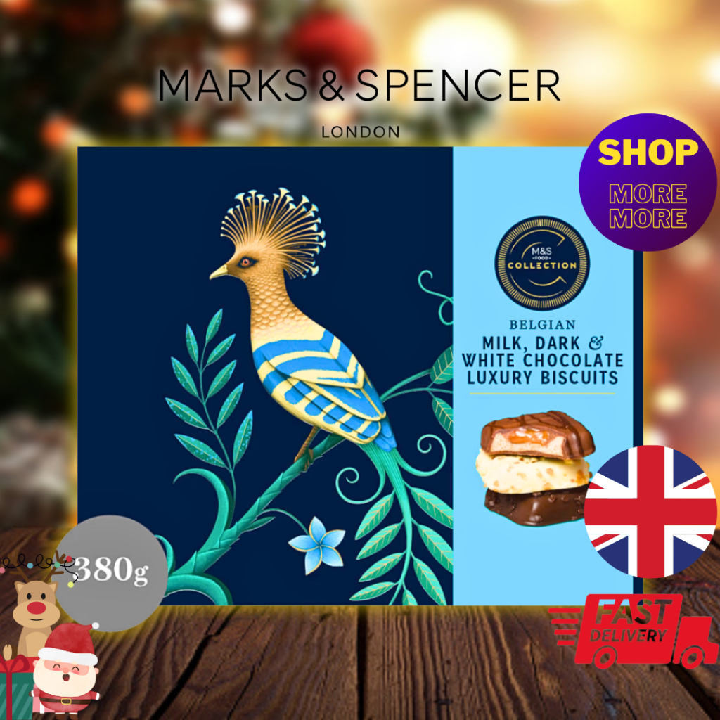 [CNY Gifts] M&S Christmas Belgian Chocolate Luxury Biscuits 380G Collection ~ Marks and Spencer UK