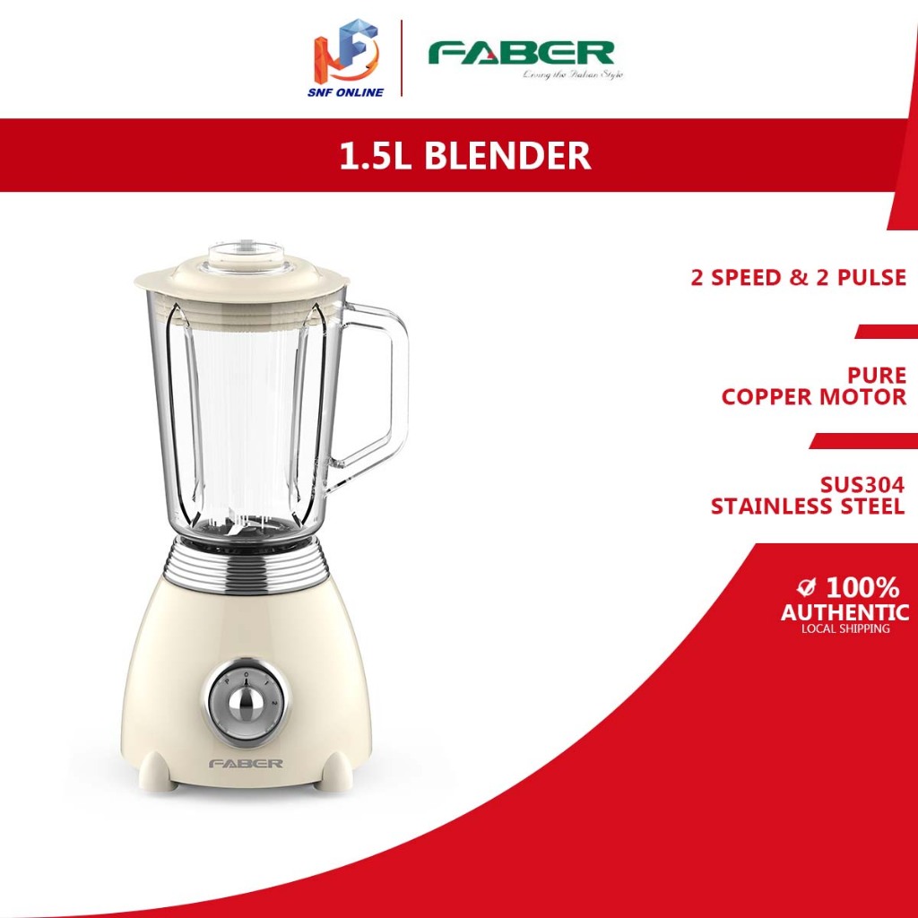 Faber 1.5L Mesin Pengisar Elektrik Blender Vintage Series FBG-V515
