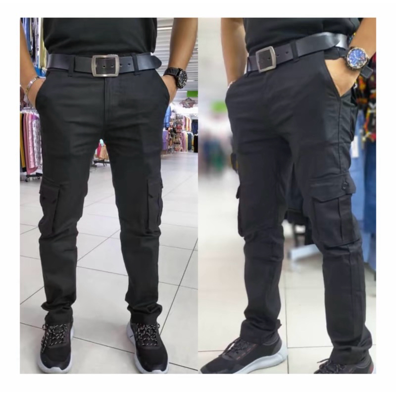 Seluar cargo heavy duty six Pocket’s tali pingang (zip)Tactical pants hiking pant Kain Tebal Cargo Pant Multi Pocket