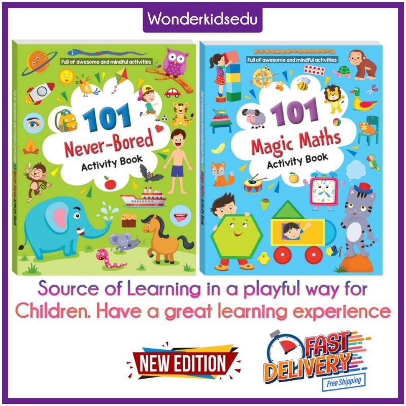 101 Never Bored Activity Book | 101 Magic Maths | Mathematics | Activities | Preschool | Fun Book
