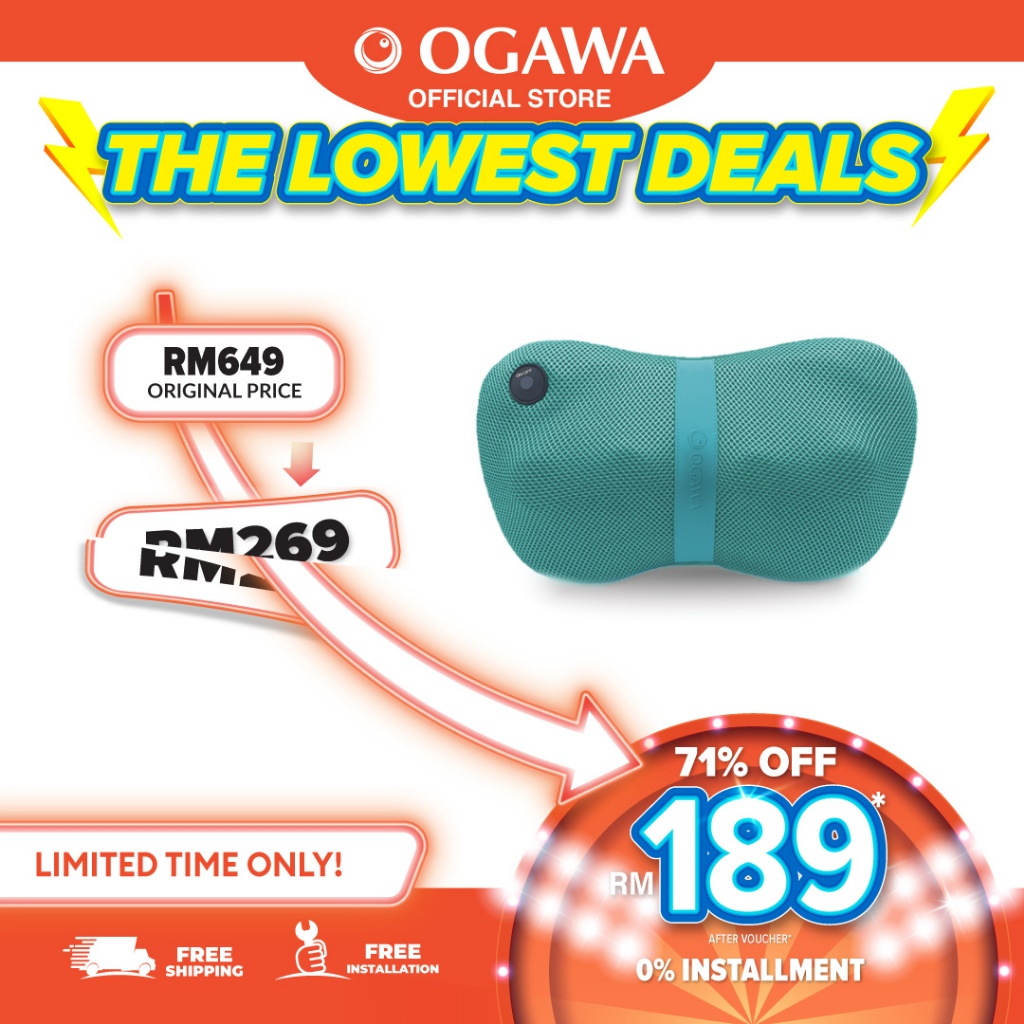 [12.12] OGAWA Mobile Shiatsu Lite Shiatsu Kneading Massage Pillow