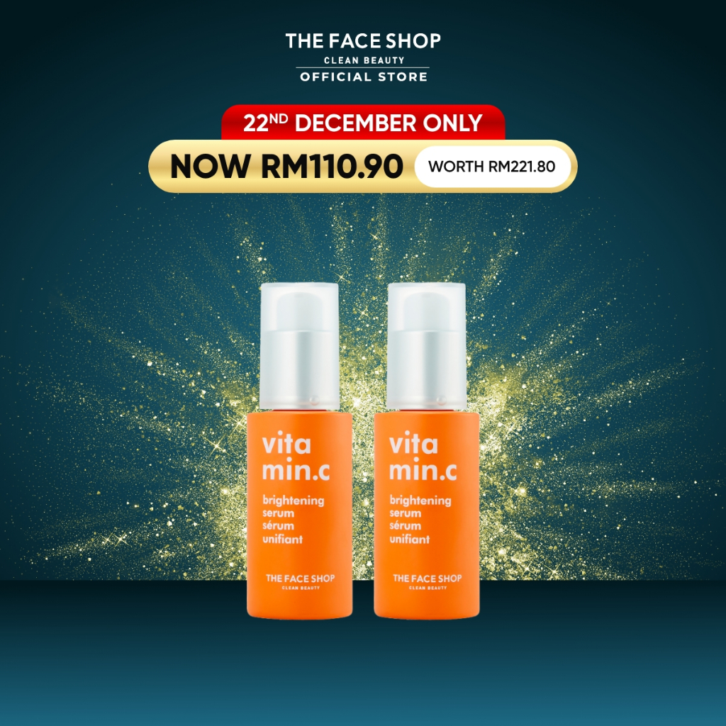 THE FACE SHOP Vitamin Brightening Serum 10ml / 30ml, Prevent Pigmentation Correct Dark Spot, brightening Vitamin C