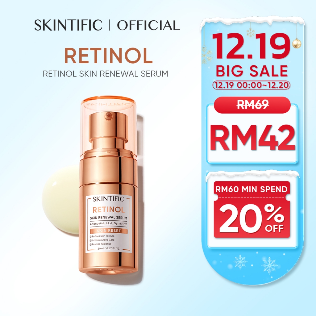 SKINTIFIC Retinol Skin Renewal Serum Face Brightening Firming Anti-Aging Serum Skincare Retinol Serum 20ml