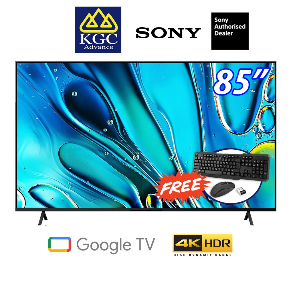 (Free Ship) SONY 85" K-85S30 4K HDR Processor X1™ Smart TV (Google TV) [Free Wireless Keyboard & Mouse]