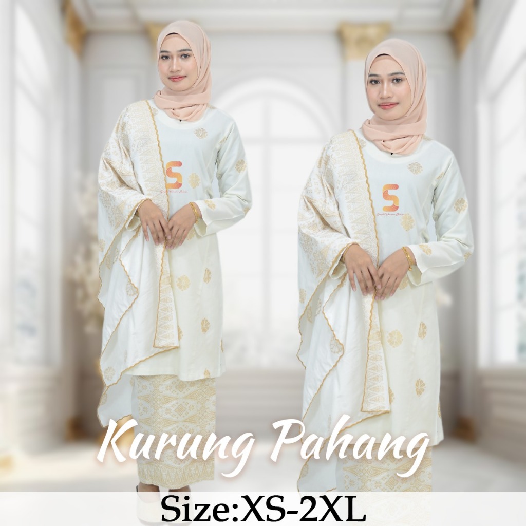 BAJU KURUNG PAHANG (XS-2XL) | SONGKET TENUN | BUNGA TABUR | DRESSES | 100% ASLI SONGKET COTTON