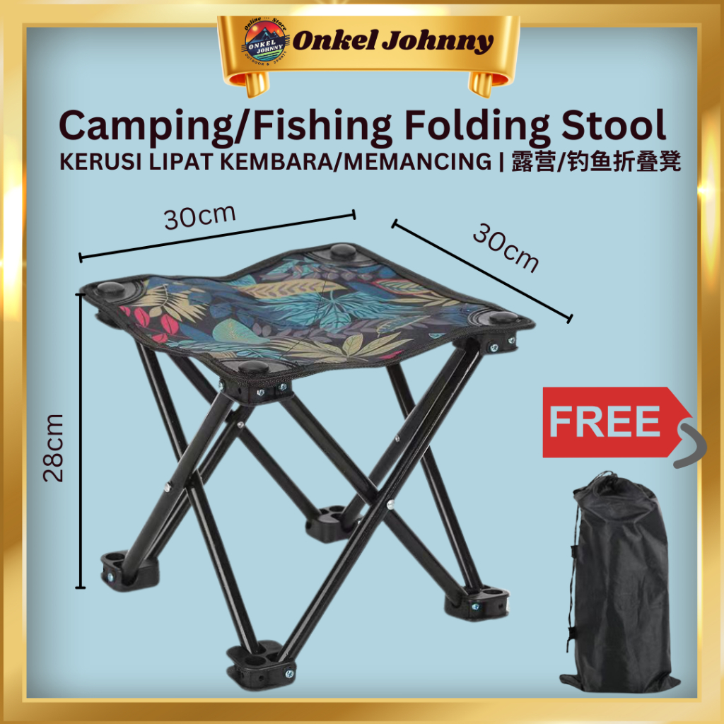ONKEL Children Outdoor Foldable Camping Fishing Chair Stood / Kerusi Kanak-Kanak Bangku Lipat khemah dan Memancing