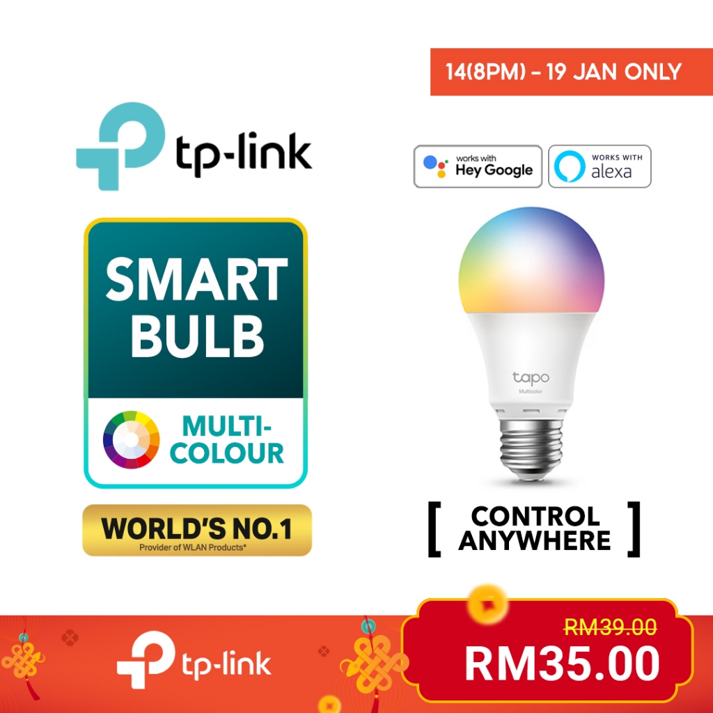 TP-Link Smart Light Bulb Tapo L530E Smart Multicolour LED Bulb E27 WiFi APP Control