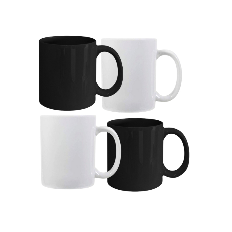 11oz Ceramic Plain White Mug Black Mug Porcelain Mug Kaca Mug Putih Cawan Kaca Ceramic Porcelain