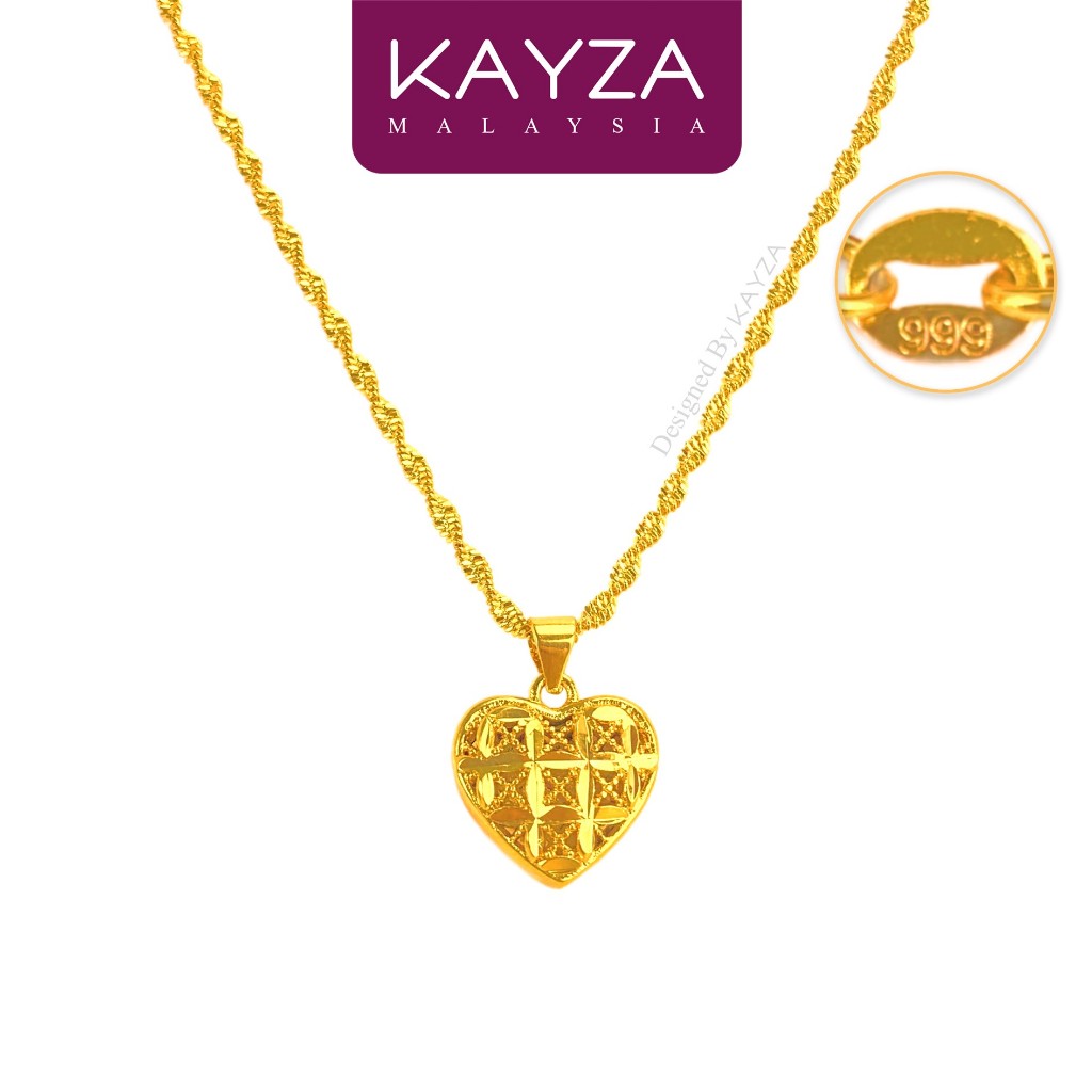 39N KAYZA Love Box Necklace Handcrafted Designs in Vietnamese Gold - Reka Bentuk rantai leher dengan Emas Vietnam