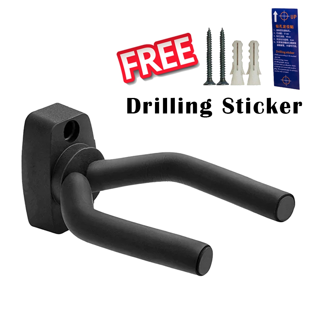 Wall Mount Guitar Hanger Hook for Guitars. Bass. Ukulele. Violin. String Instrument