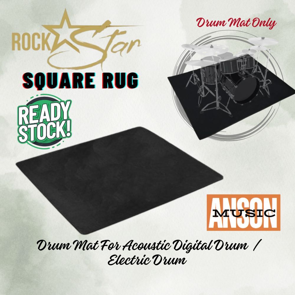 RockStar Drum Mat For Acoustic Digital Drum / Electric Drum  - Square Rug