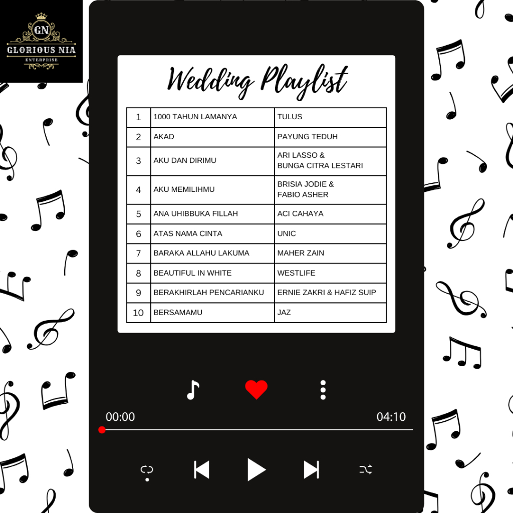 50 wedding playlist .mp3 music malaysia indonesia english nasyid dokumen dalam file .zip softcopy sahaja