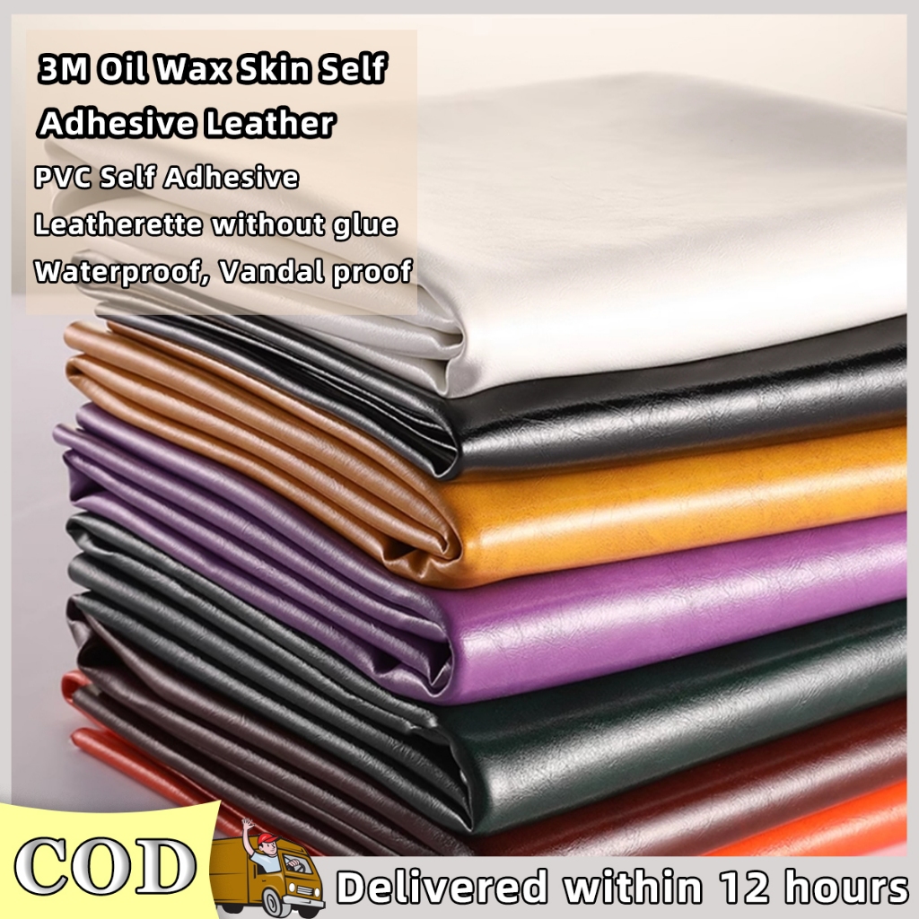 12 hours shipping 70*200 cm Oil Wax Leather Patch Self-Adhesive Leather Fabric Sofa Renovation Repair Subsidies DIY