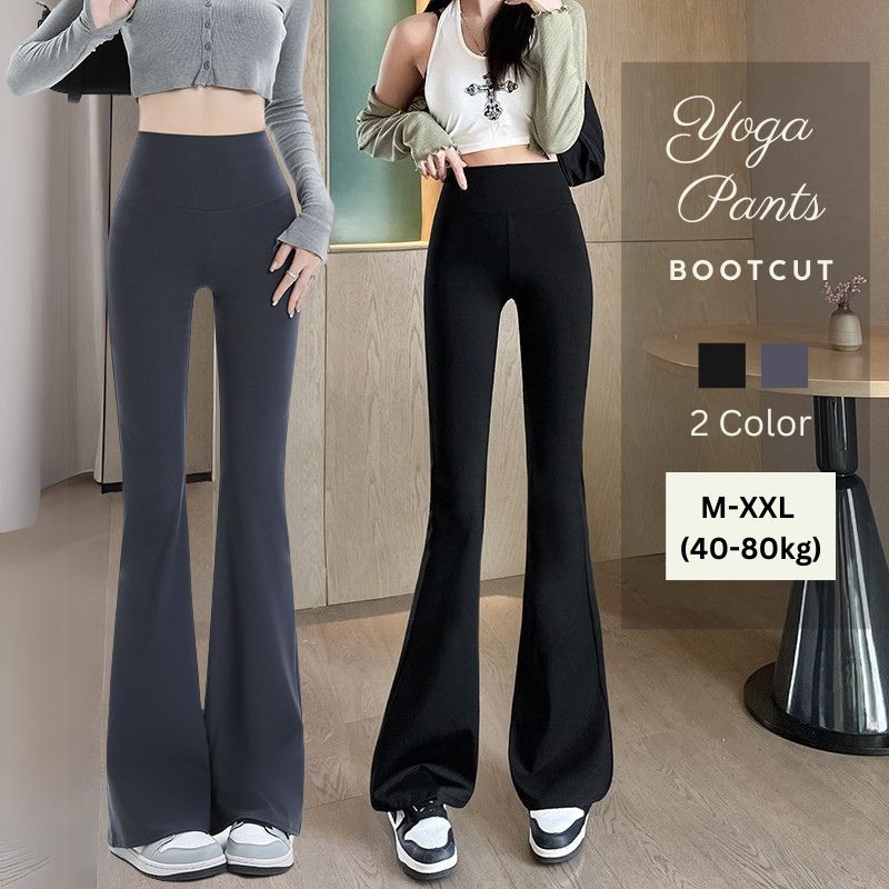 mysteryoffemale High Waist Women Bootcut Yoga Pants Fitness Exercise Legging Plus Size Shark Pants 瑜伽裤 鲨鱼裤 紧身裤 LP019