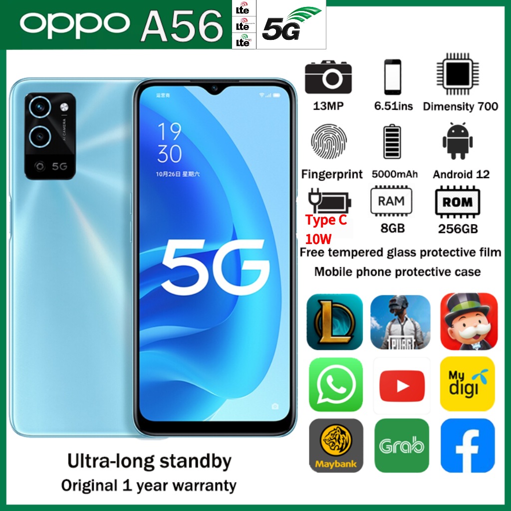 A56 Real 5G Work Smartphone RAM 8GB + ROM 256GB 6.52 inch 5000mAh Android 12 1year warranty