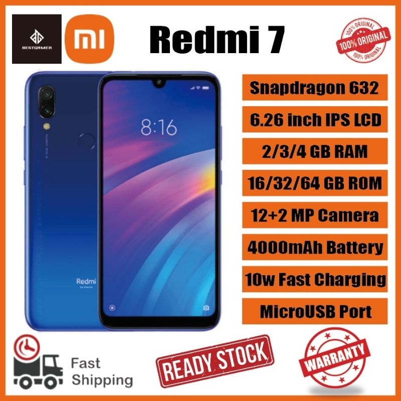 Redmi 7 3+32/4+64 (Original Used Phone)