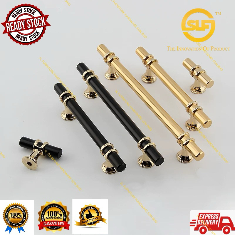 SLF High Quality 1931 Luxury Gold Cabinet Handle American style Kitchen Cupboard Door Drawer Knob Furniture Gold Handle