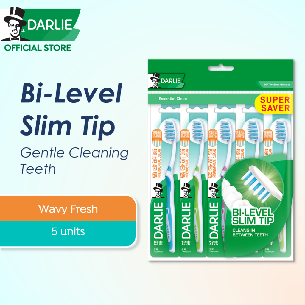 DARLIE Wavy Fresh Adult Toothbrush (Soft) 5 units (Super Saver Pack)