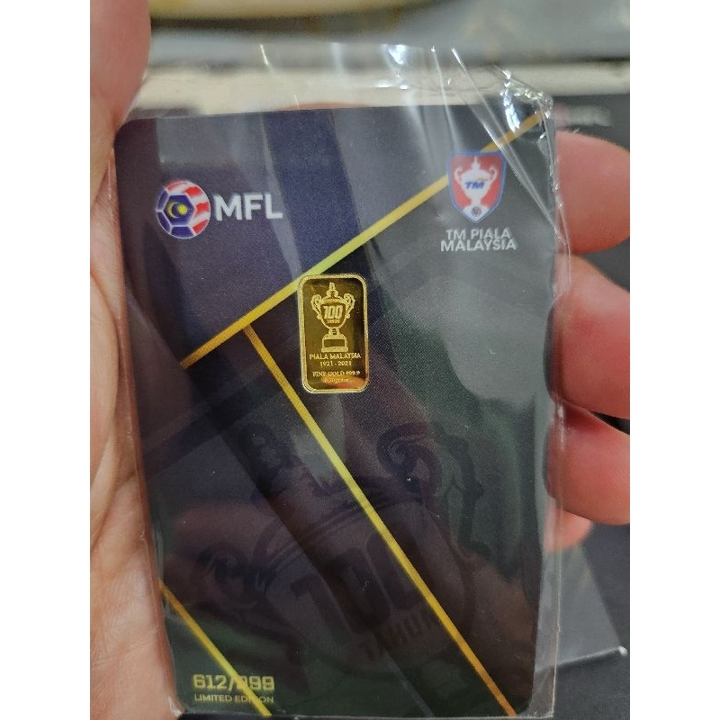 Gold Bar 100 Tahun Piala Malaysia 0.5g 999.9