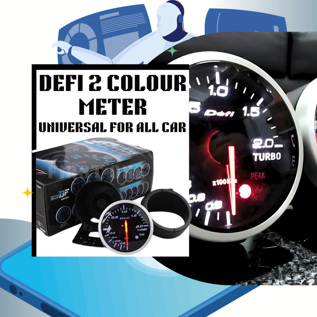 Defi Meter 2.5 Inch Defi BF Oil Temp Boost Volts Vaccum Tachometer Water Temp Oil Press Turbo