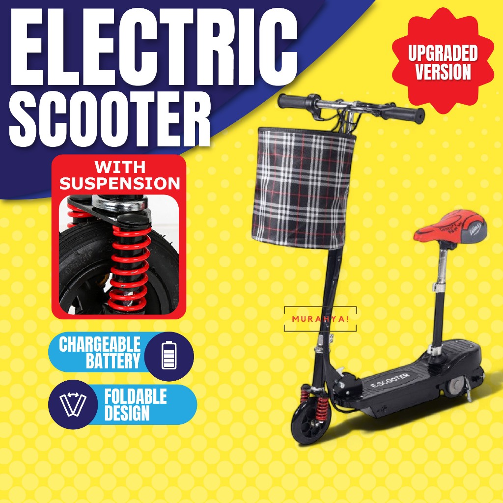 Skuter Elektrik dewasa Electric scooter adult 24V E-bike E scooter kids motor elektrik skuter lipat murah