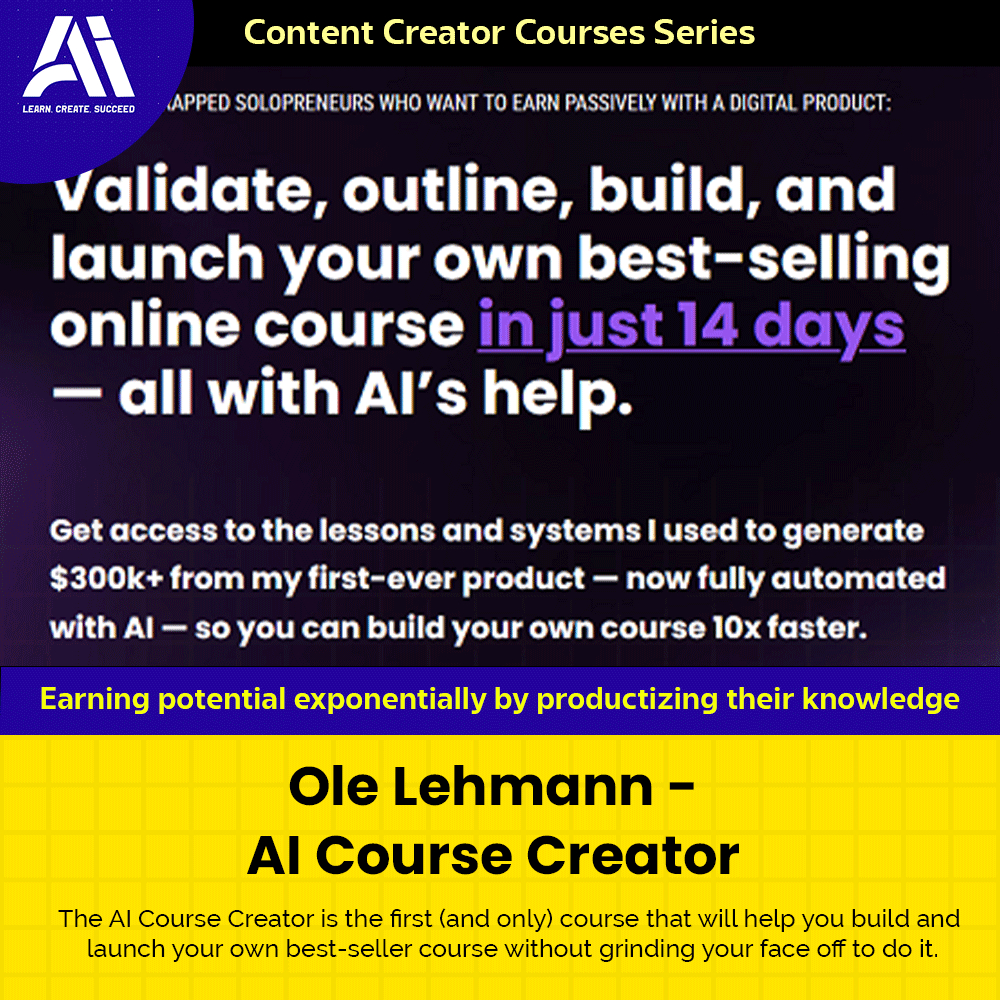 Content Creator Course - Ole Lehmann - AI Course Creator | Ai Content Marketing