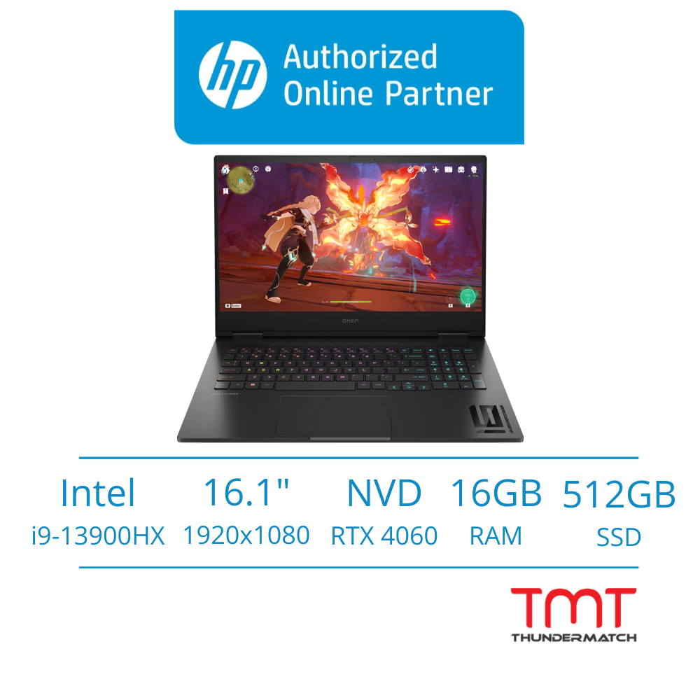 HP Omen Gaming 16-wf0099TX Gaming Laptop | Intel Core i9-13900HX | 16GB RAM 512GB SSD | 16.1" (1920x