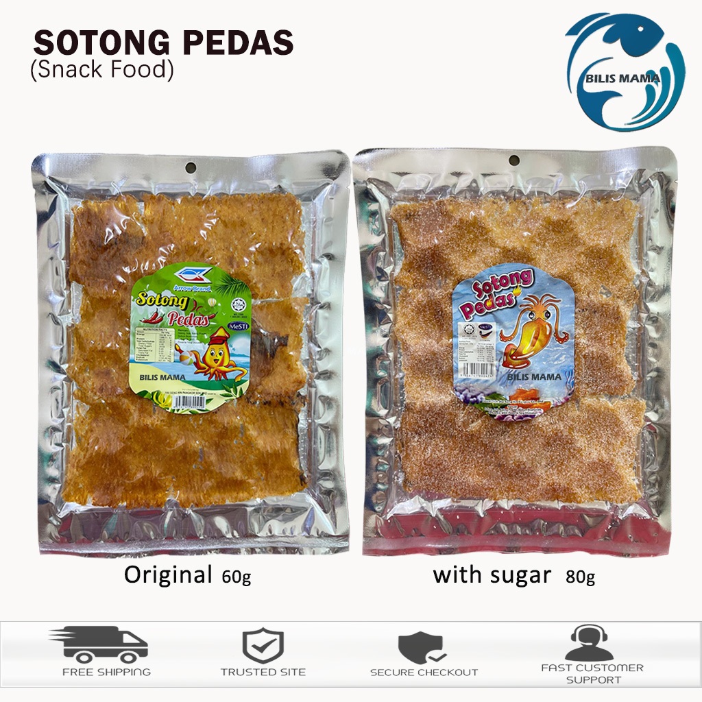 60g/200g Sotong Tak Bergula/Sotong Gula/Sotong Pedas Original Sotong Gula Dried Snacks…