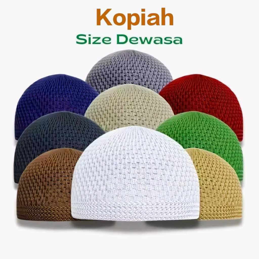 KOPIAH KAIT GARUT DEWASA FREE SIZE, KOPIAH HAJI DAN UMRAH Kopiah garut