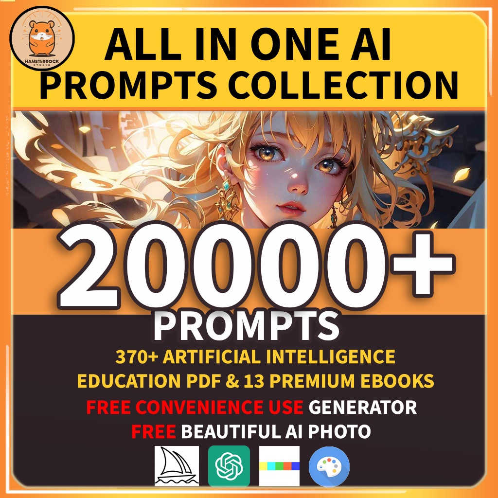 🔥[ALL IN ONE MIDJOURNEY PROMPTS 20000+ ]🔥AI Art, Midjourney, ChatGPT, Dall-E, Stable Diffusion, Google AI, Adobe Firefly