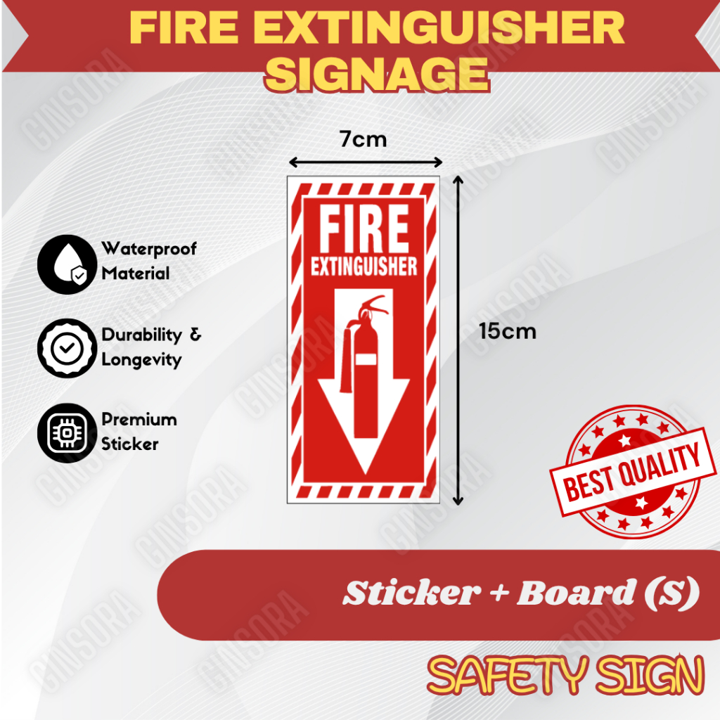 【Fire Extinguisher Signage】Safety Sign•Papan Keselamatan•Papan Tanda