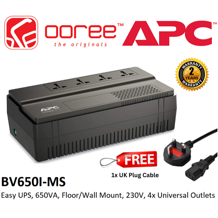 APC UPS BV650I-MS 650VA / BV800I-MS 800VA / BV1000I-MS 1000VA 230V EASY UPS AVR AVS UNIVERSAL SOCKET