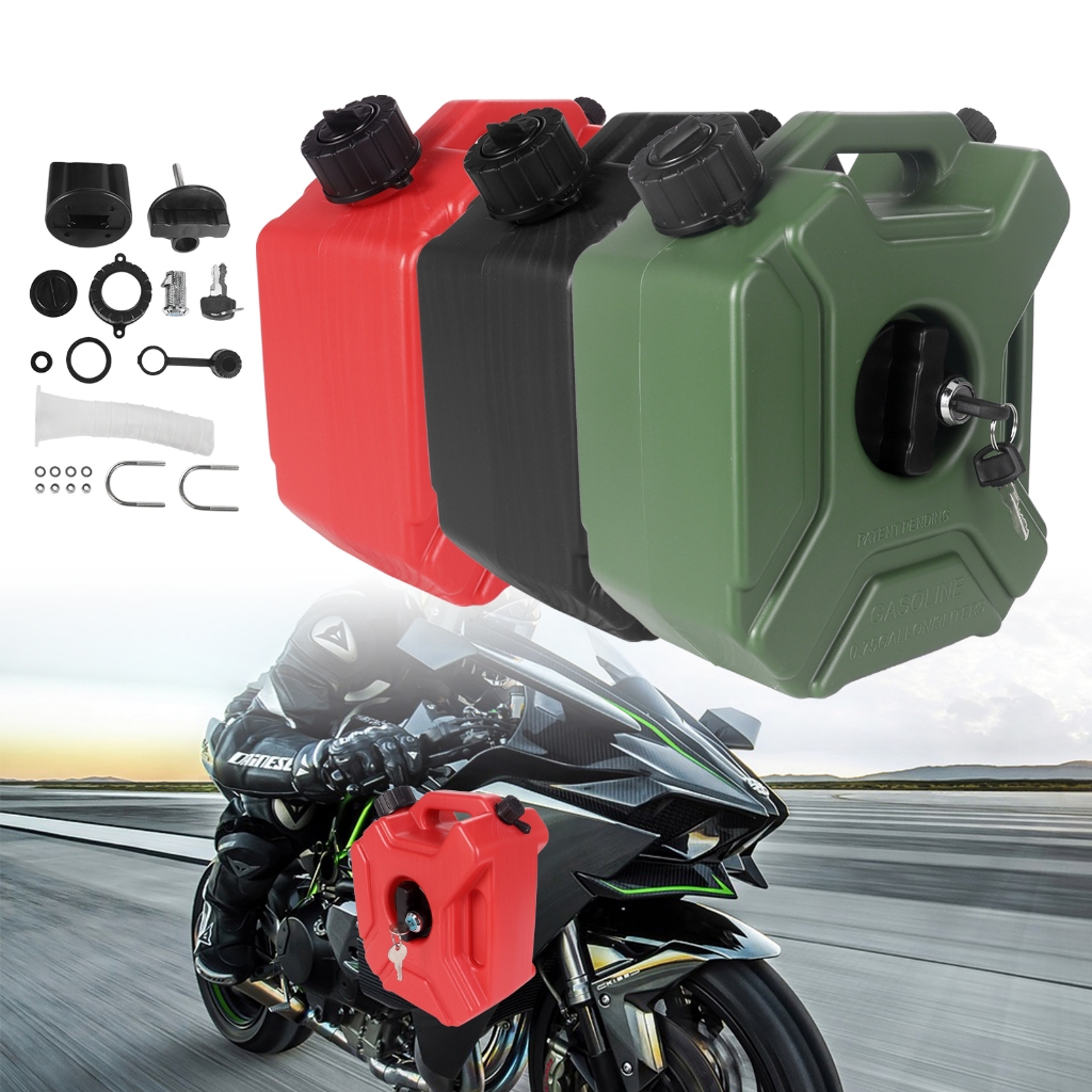 Car Motorcycle 3L Fuel Tanks Green Plastic Petrol Cans Car Jerry Can Jerrycan Gas Can Gasoline Oil Container Canister