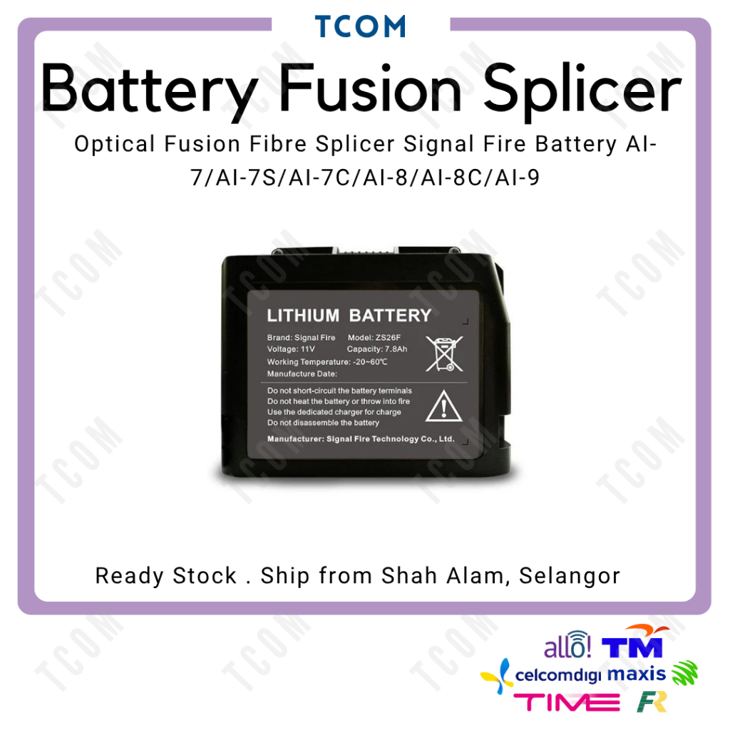 Optical Fusion Fibre Splicer Signal Fire Battery AI-7/AI-7S/AI-7C/AI-8/AI-8C/AI-9