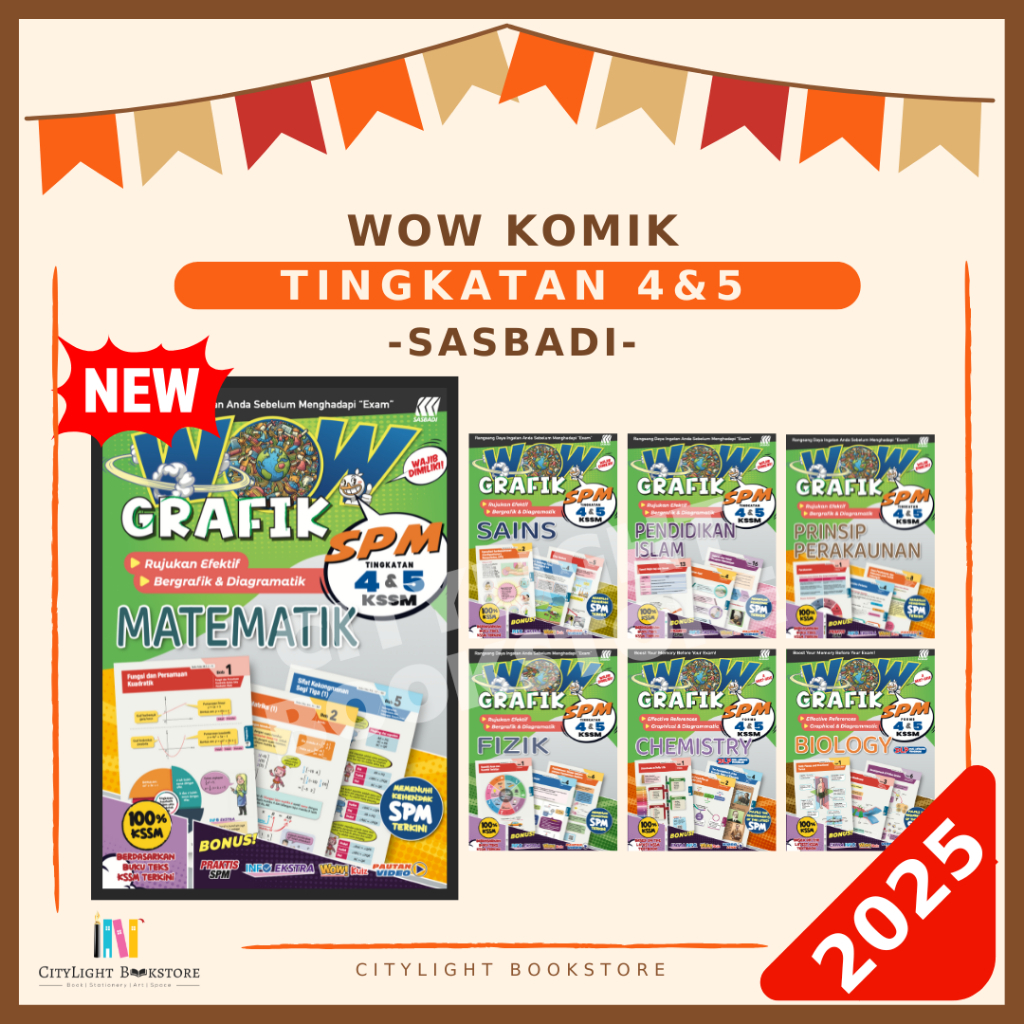 [CITYLIGHT] Buku Rujukan 2025: Wow Grafik SPM KSSM Tingkatan 4 / 5 - Sasbadi