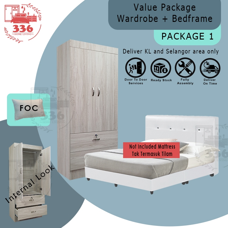 ?SIAP PASANG? (KAWASAN LEMBAH KLANG) - SAIZ QUEEN PAKEJ MAMPU MILIK/AFFORDABLE PACKAGES/实惠家私配套 - QUEEN SIZE