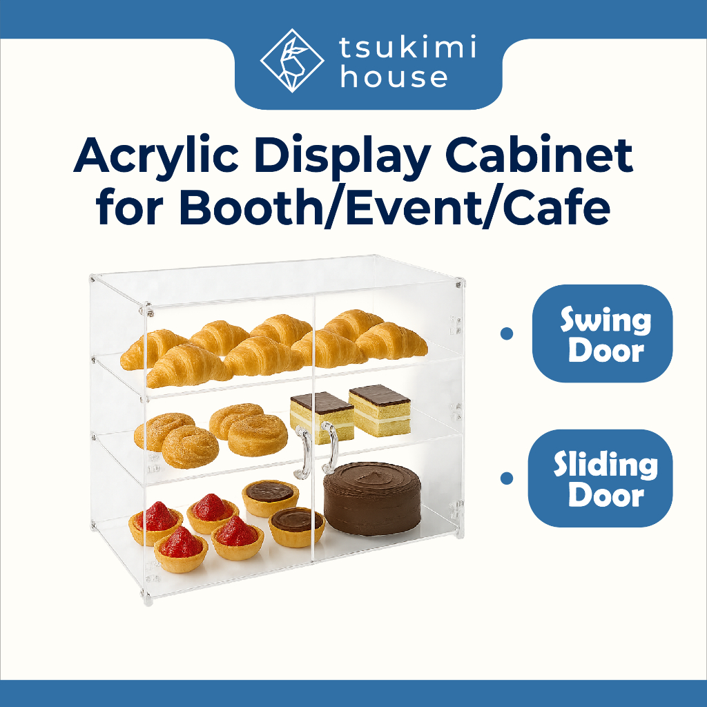 Acrylic Display Cabinet for Ramadan Bazaar Food - Pastry / Cupcake / Donuts / Tarts & Cookies