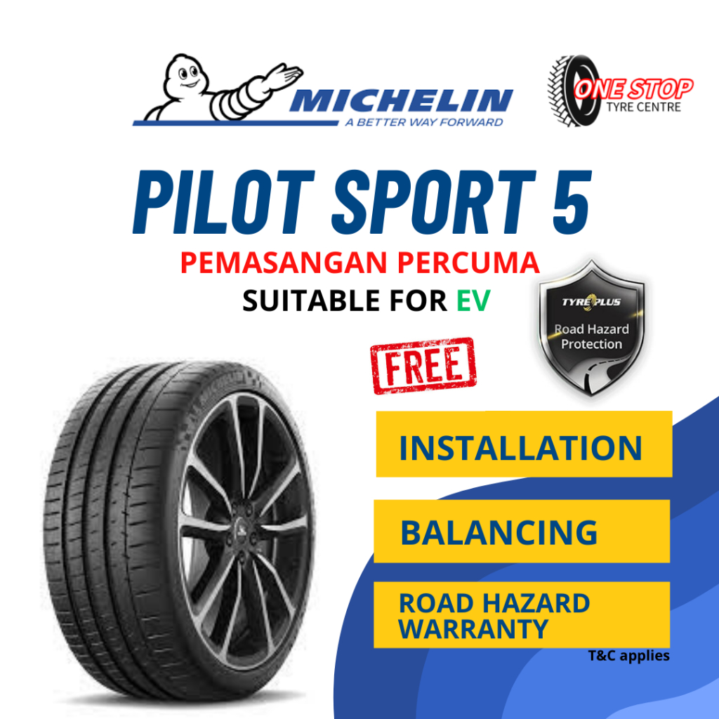 Michelin Pilot Sport 5 PS5 Tayar Tyre HRV Civic Accord Altis Camry Mercedes BMW VW Mazda Lexus 215/45R17 225/45R18