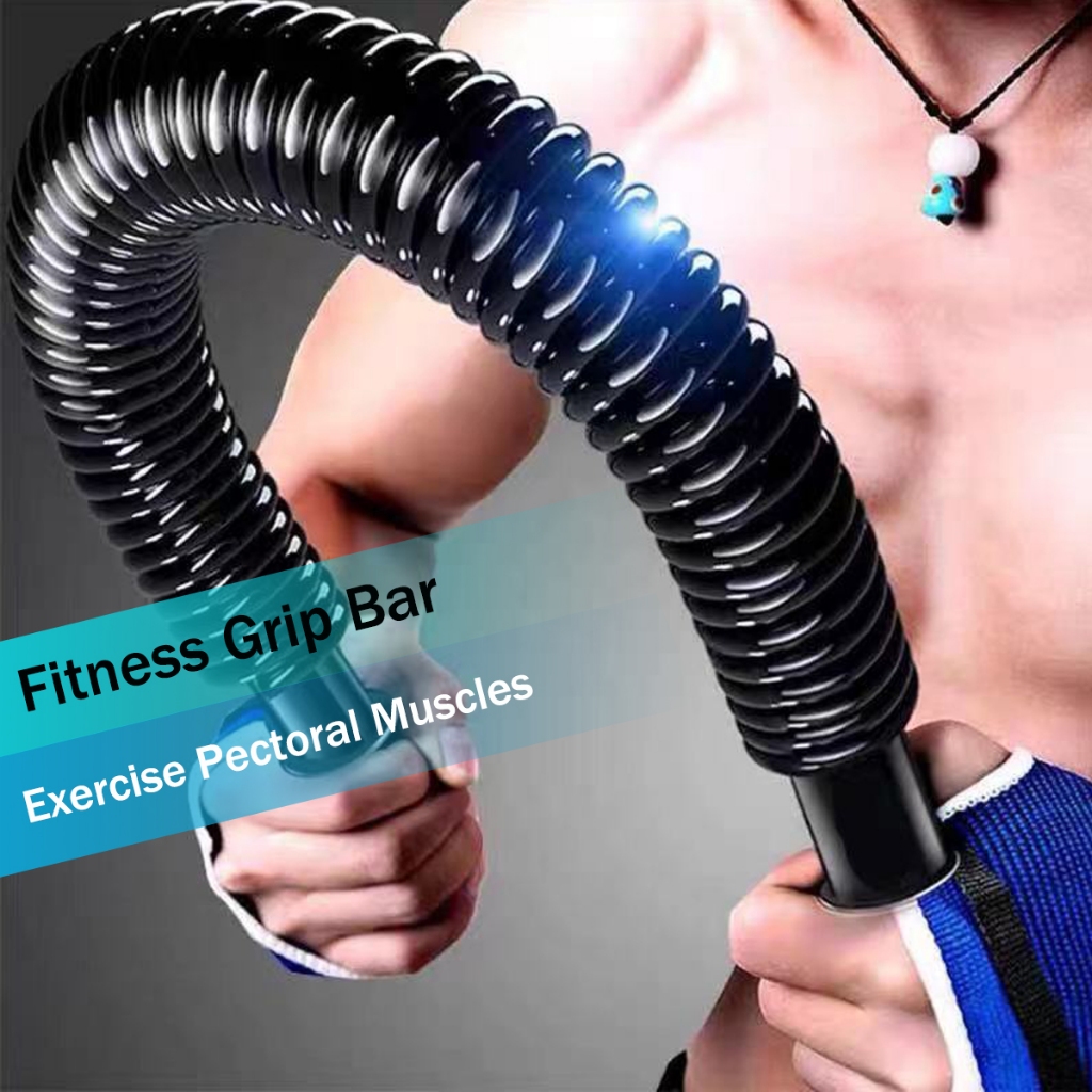 30kg-60kg Gym Power Twister Spring Bar Resistance Bar Bend Bar Chest Arm Strength Training Fitness Bar Spring