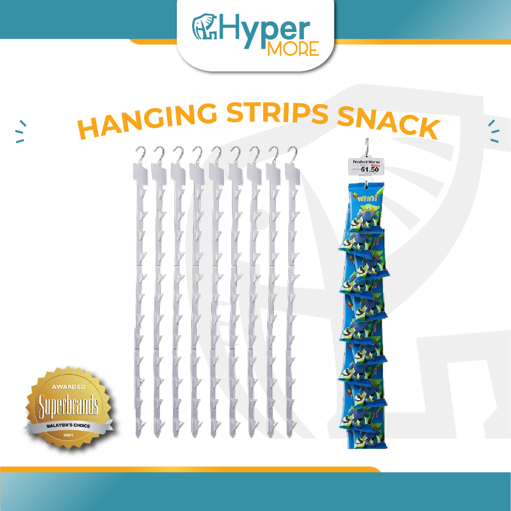 HYPERMORE Snack Plastic Display Clip Retail Shelf Supermarket Hanger Hooks Promotion