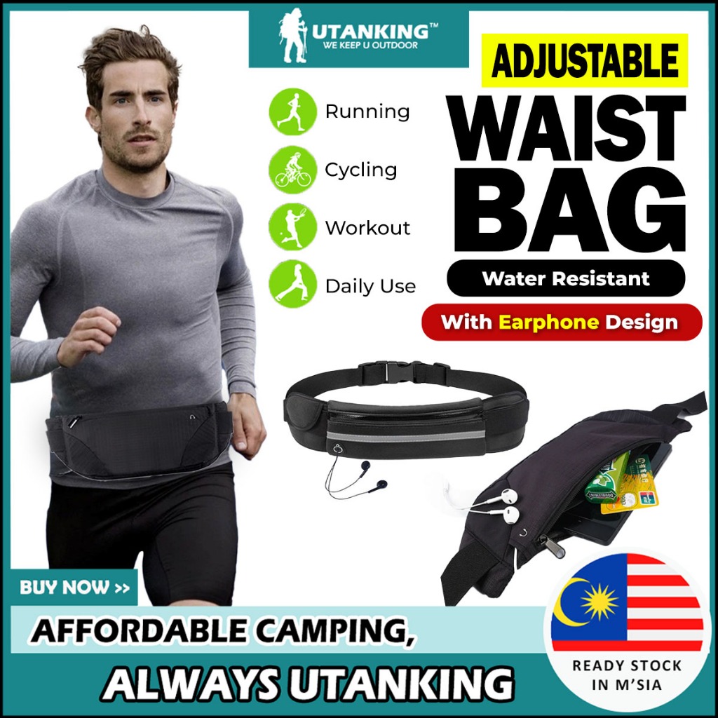 Running Waist Bag Fitness Belt Bags Reflective Strip Waterproof Sport Cycling Hip Pack Beg