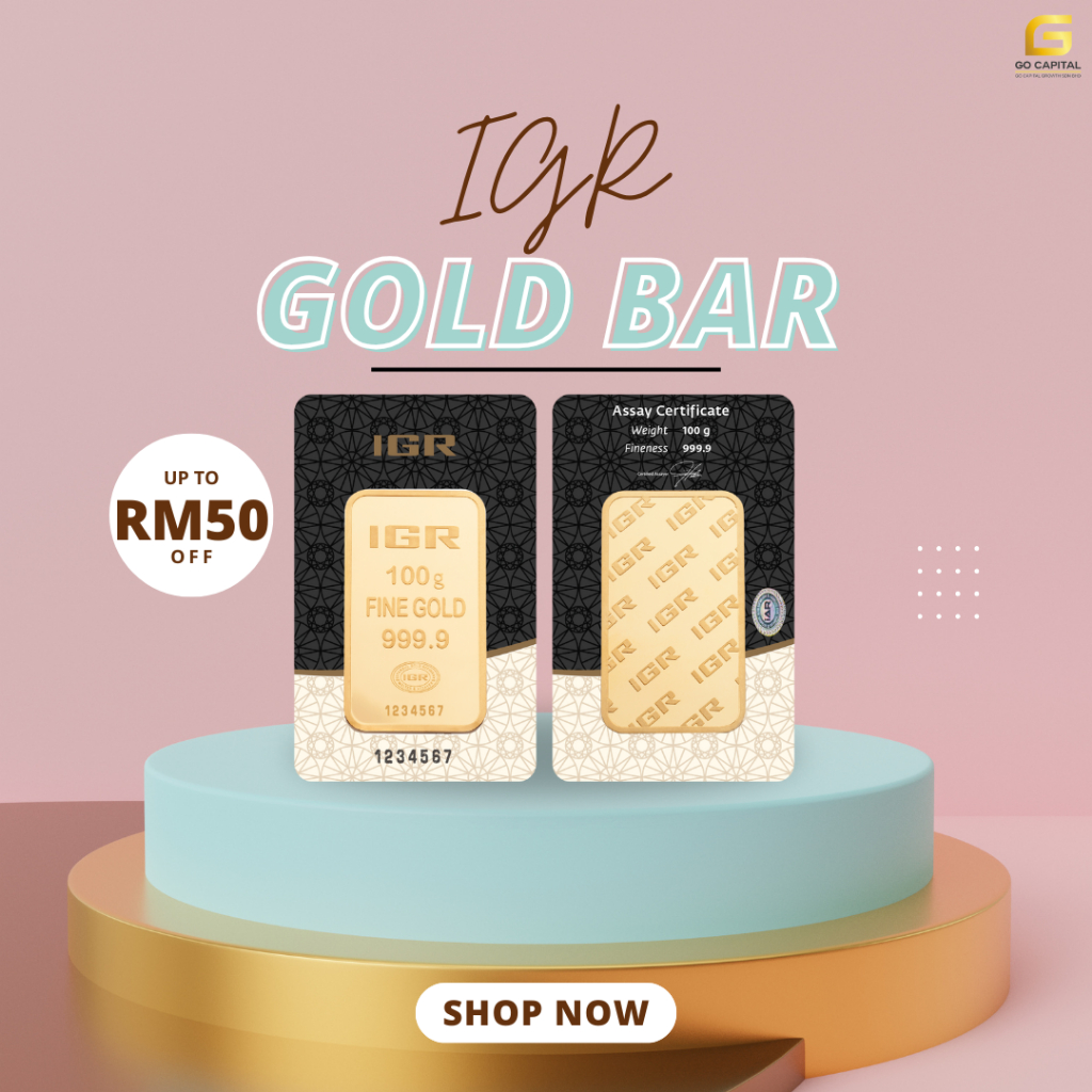 100 GRAM GOLD BAR IGR ~ EMAS 999.9 /24K